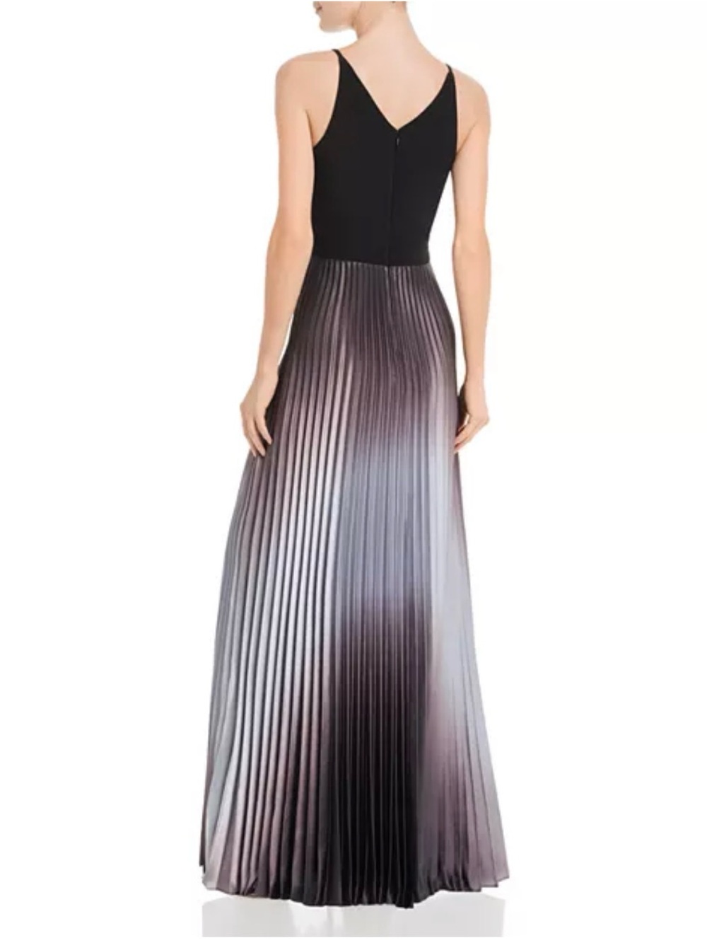 Aqua Elegant Pleated Gradient Maxi dress - blue Ombre size 2 - Picture 8 of 11